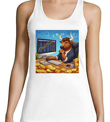 Musculosa Mujer Toro Bitcoin Trading Bullmarket Cripto M1