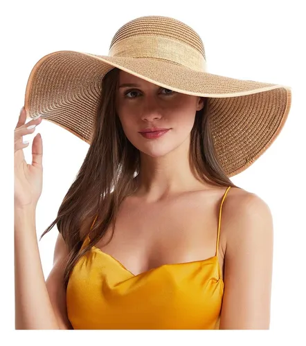 comprar Sombrero Playa Protección Solar De Sol Ala Ancha Gorro Mujer