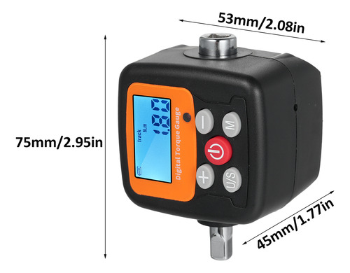 Medidor De Pantalla Digital Gauge Engc-30, Adaptadores De 1/