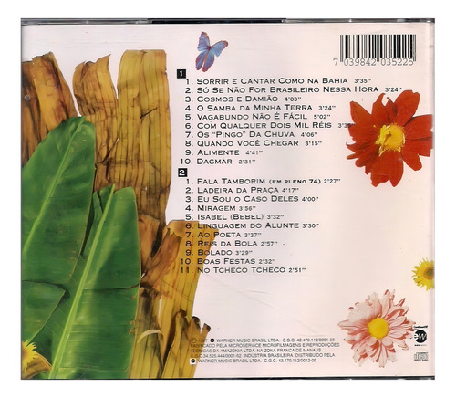 Novos Baianos - Sorrir E Cantar Como Bahia- Cd 2000 Em Jewel Case Produzido Por Warner