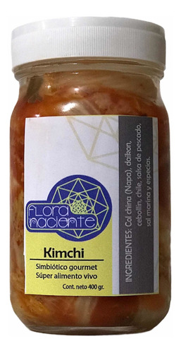 Kimchi Estilo Coreano Tarro 400gr Kimchee Gourmet Probiotic