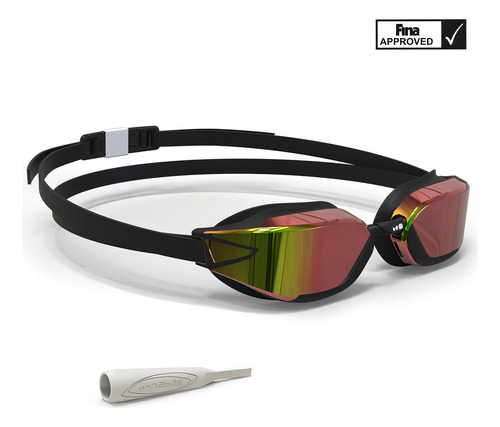 Gafas de natación 900 Bfast, color negro/rojo, talla única
