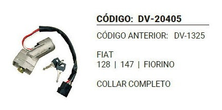 Llave Arranque Contacto Fiat 128 147 Fiorino Div1325