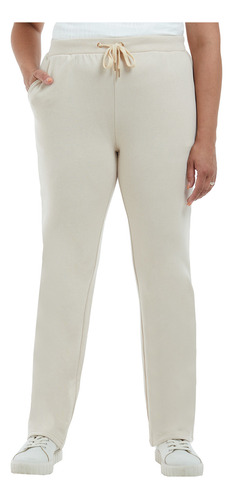 Pantalón Buzo Mujer Con Cordón Beige Fashion's Park 182