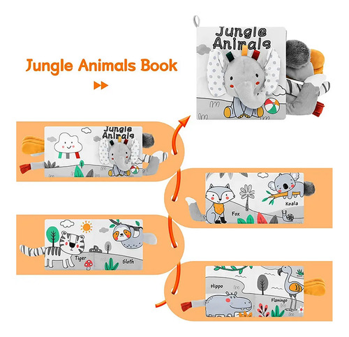 Pack Libro Tela Sensorial Para Bebe De 6-12 Meses (3piezas)