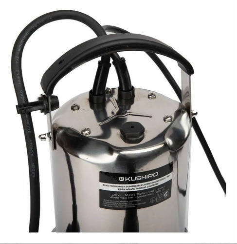 Imagen 2 de 4 de Electrobomba Sumergible 1 Hp Para Aguas Turbias Kushiro SGPS750