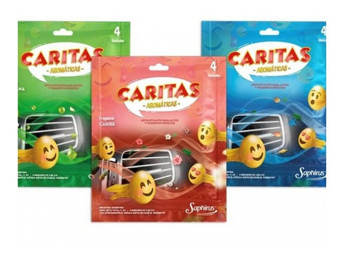 Imagen 1 de 8 de Auto Aroma Saphirus Carita Aromatica X 12 Unidades - Latin