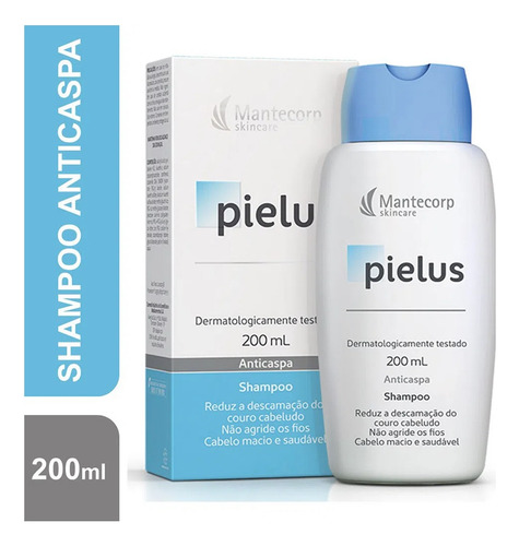 Unidade Shampoo Anticaspa Mantecorp Skincare Pielus 200ml