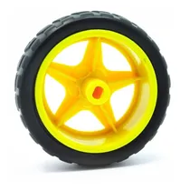 Comprar Nueva Rueda De Goma De 66 Mm Para Motor Arduino Robotica