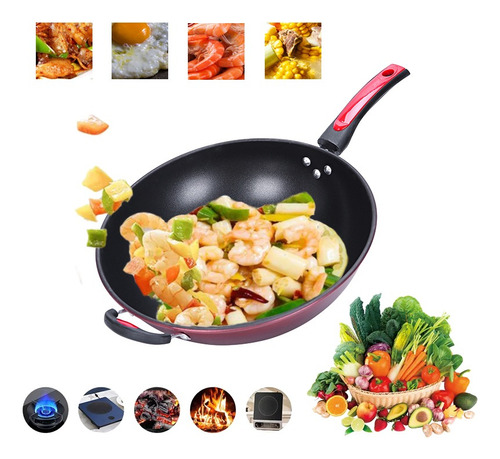 Sartén Antiadherente Cocina Menaje 32cm Hierro De Sartenes