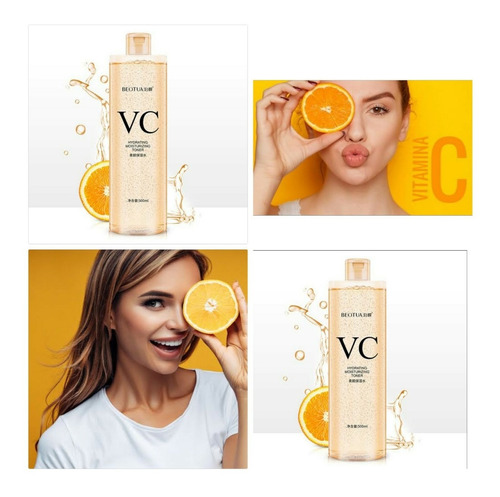 Toner Desmaquillante Vitamina  C  Control De Grasa 