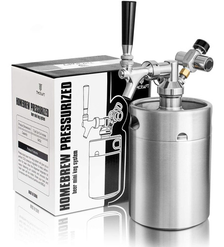 64 Oz Presurizado Mini Sistema De Barril Growler Portá...