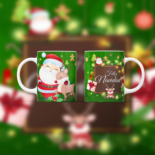 Diseños Plantillas Para Tazas Navidad Sublimación M27