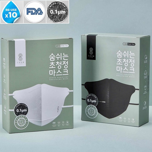 Cubrebocas Nano Mask Soomlab Coreano Reutilizable 4pz Leov