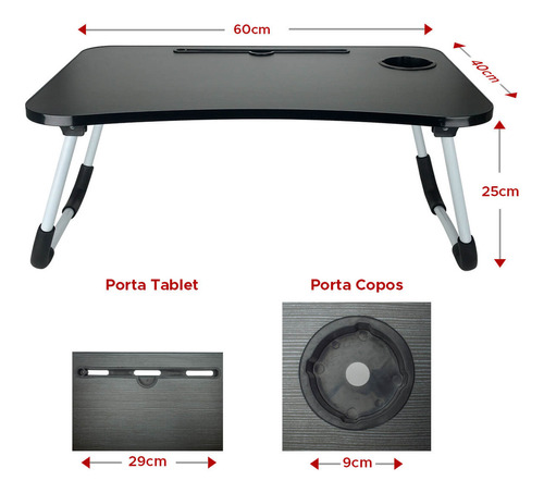 Mesa Para Notebook Portátil Dobrável Cama Porta Tablet