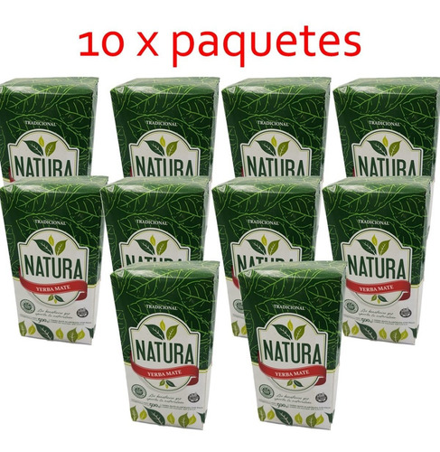 Yerba Mate Natura 10u X 1 Kg Tradicional Misiones Por Mayor