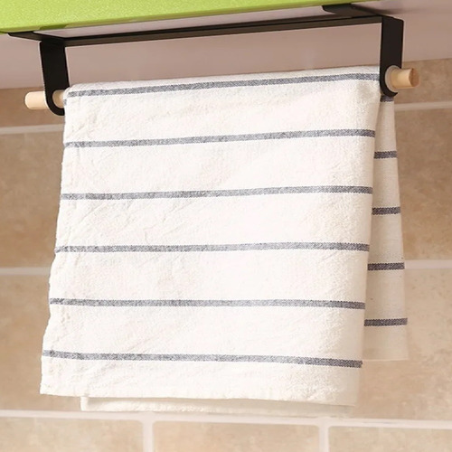 Imagem 4 de 7 de Suporte Porta Rolo De Papel Toalha Branco Ou Preto Cozinha