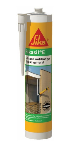 Silicona Acética Para Puertas Y Ventanas Sikasil E 280 Ml