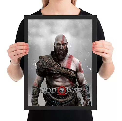 Quadro Decorativo God Of War 1 com Moldura A3