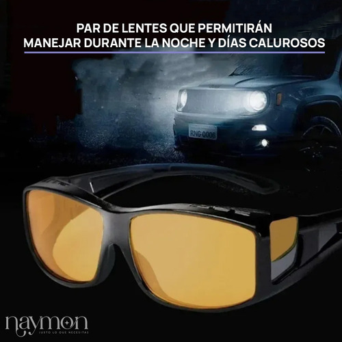 Par Lentes Gafas Sol Polarizados + Vision Nocturna Manejar