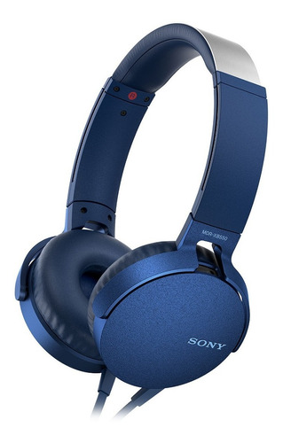 Auriculares Con Microfono Sony Plegales Mdr-xb550apb Color Azul