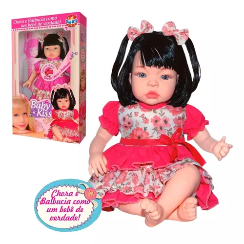 Boneca Reborn Baby Kiss Estilo Bebê Reborn Realista SID-NYL