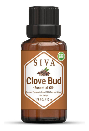 Siva Clove Bud - Aceite Esencial De 0.3fl Oz (1/3 Fl Oz), 10