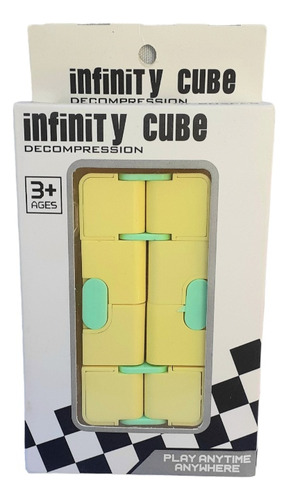 Infinity Cube De 4 X 4 Cm Amarillo Y Verde. Antiestres