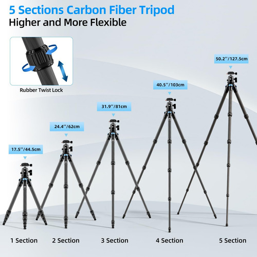 Tripé De Viagem De Fibra De Carbono Sirui Com Tripé De