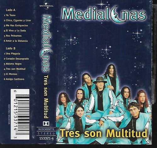 Medialunas Album Tres Son Multitud Sello Universal Cassette