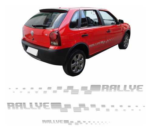 Adesivo Faixa Volkswagen Gol Rallye 2008 Prata Dx16