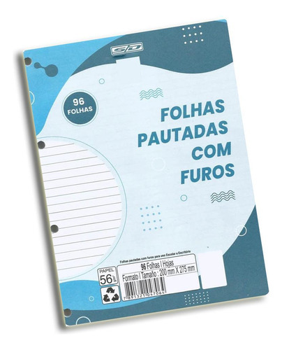 Bloco Fichário Universitário Branco Monobloco S D 96 F