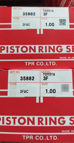 Anillo De Motor 3f Toyota Marca Tp Japan