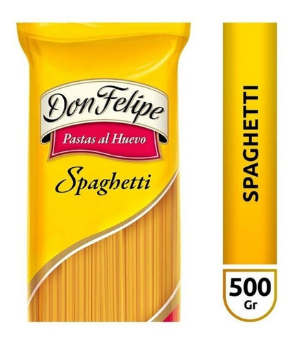 Fideos Al Huevo Don Felipe Spaghetti X 500 Gr