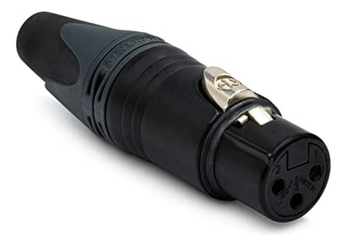 Conector De Cable Neutrik Nc3fxx-bag 3 Pines Xlrf, Negro Con