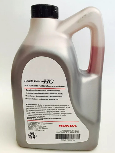 Aceite De Diferencial Honda Original