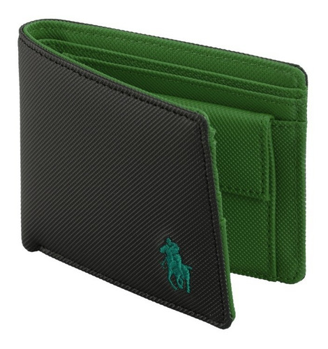 Imagen 1 de 5 de Cartera Hpc Polo En Tejido Texturizado Con Logo