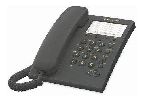 Panasonic Telefono Alambrico Basico 13 Memorias Negro(kx-ts