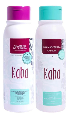 Kaba Shampoo De Cebolla Y Kaba Bio Mascarilla Capilar 2 Pack