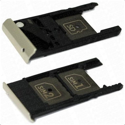 Moto X Style Bandeja Porta Nano Sim Dual + Sd Tray Plateada