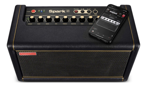 Amplificador Para Guitarra Positive Grid Spark 2 50 Combo Cor Preto 110v/220v