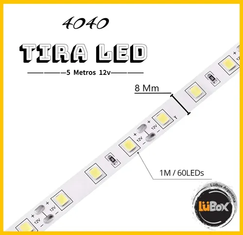 Led Tira Led 4040 Luz Blanco Cálido