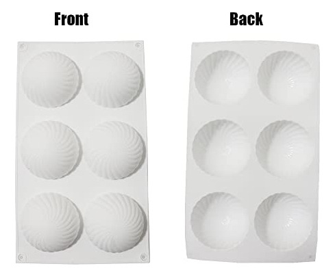 Moldes De Silicona Con Forma De Espiral De 6 Cavidades, Form