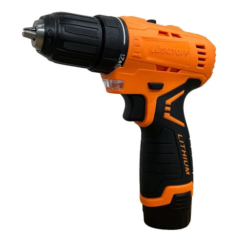Imagen 2 de 11 de Taladro Atornillador Bateria 12v Lusqtoff + Kit Heramientas