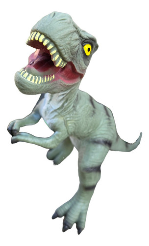 Juguete Dinosaurio T Rex 55cm Verde Muñeco Con Sonido Niños