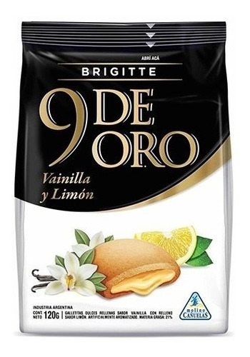 Brigitte 9 De Oro Vainilla Limon 120 Grs X 2 Unidades