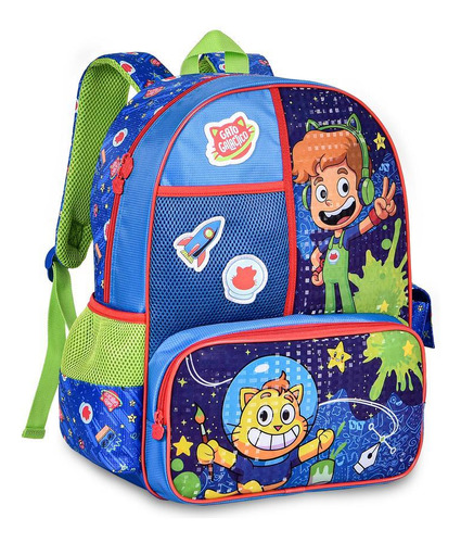 Mochila Gato Galáctico Gg24117 Escolar Infantil 20l