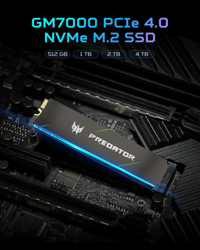 Ssd Acer Predator Gm7000 2tb Pcie Nvme Gen4 M.2 2280 3d Nand