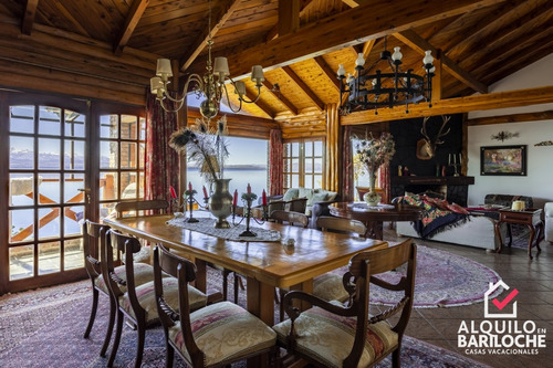Imagen 5 de 18 de Alquiler Casa En Bariloche Con Costa De Lago Nahuel Huapi. 10 Pax. Km5. 360.