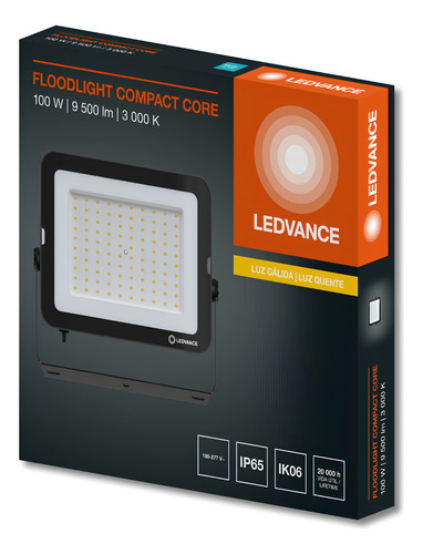 Refletor Floodlight Compact 100w 100° Ip65 Bivolt Ledvance